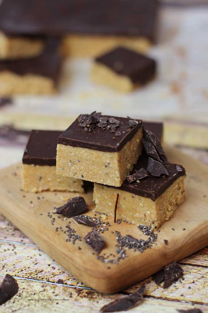 Gluten Free No Bake Peanut Butter Chocolate Bars | My Kitchen Stories