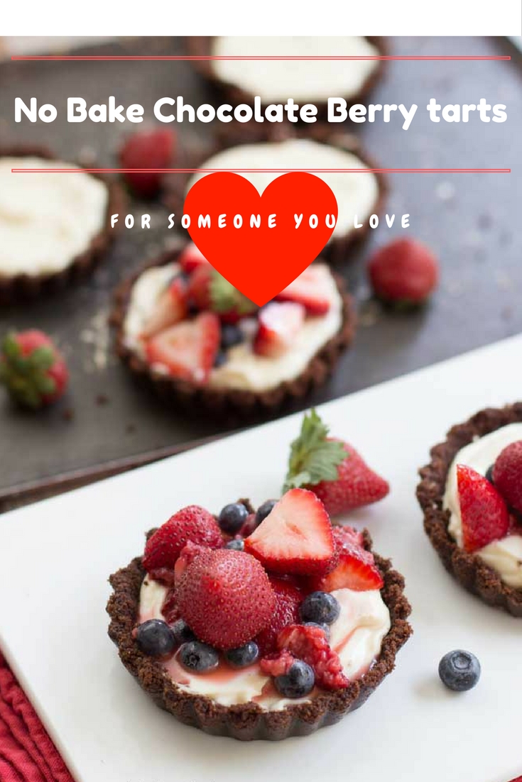 No Bake Chocolate Berry Tarts - Love. | My Kitchen Stories