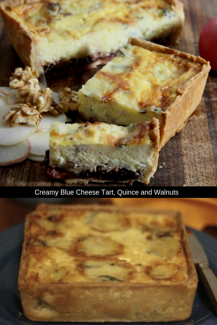 Creamy Blue Cheese Tart, Quince and Walnuts 1
