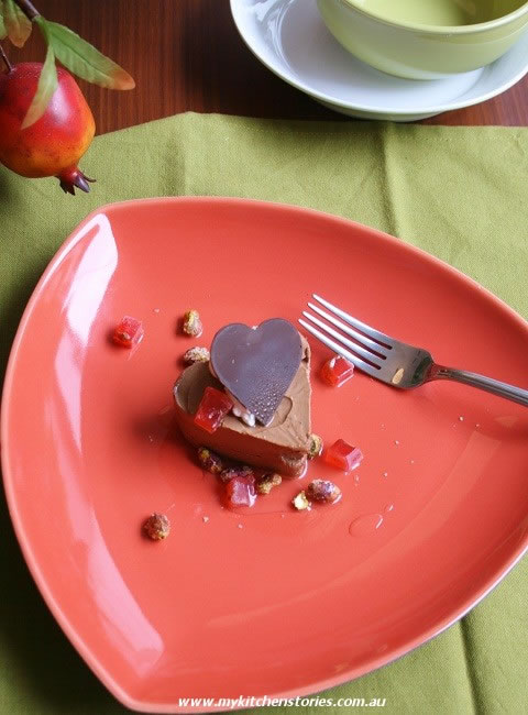 Frozen Chocolate Mousse Hearts