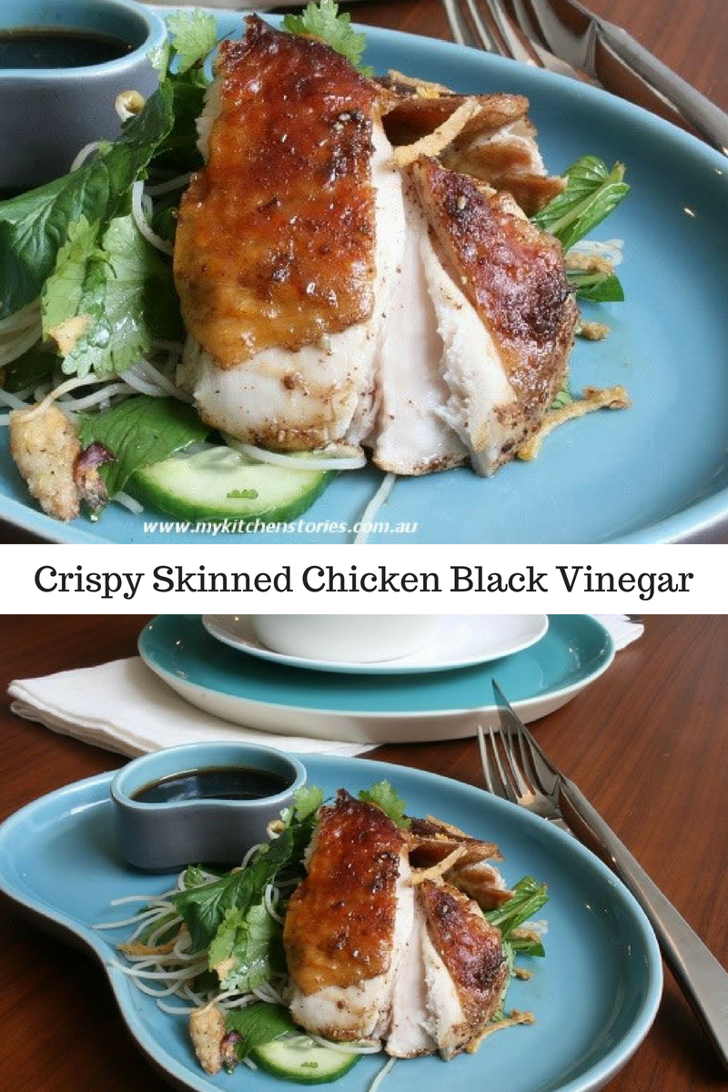 Crispy Skinned Chicken, Black Vinegar Sauce