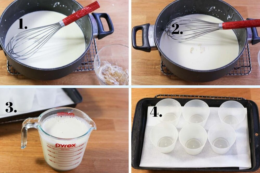 Step two to making panna cotta