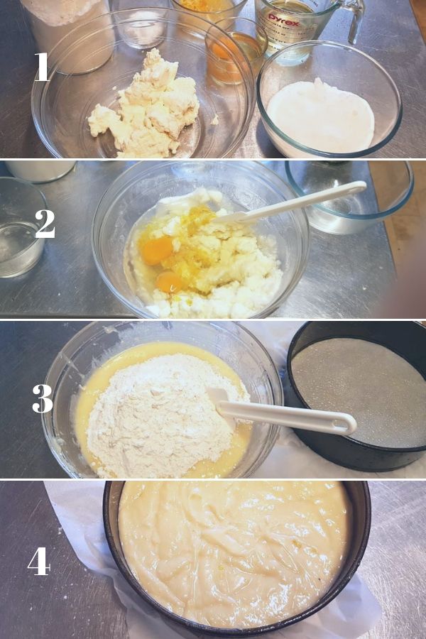 Step by step pictures to making the perfect Ricotta Cake