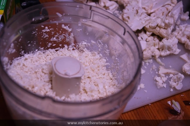 Cauliflower Fried Rice in a food Processor