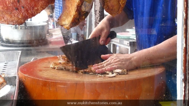 Preparing Thai style roast duck