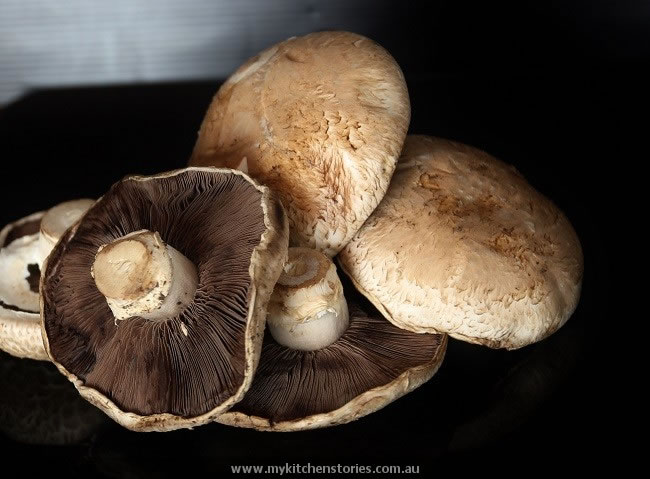 Roast Mushrooms , these are flat mushrooms
