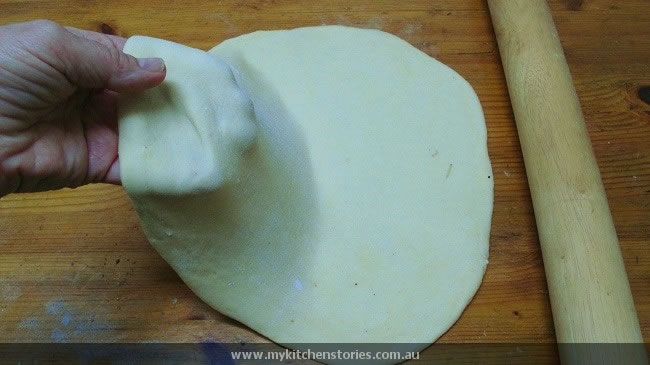 rolling the pastry