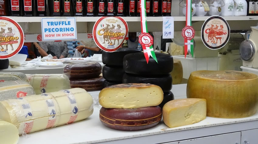 Cheeses at Ranieri Deli