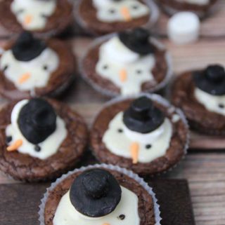 Melted snowman Brownies