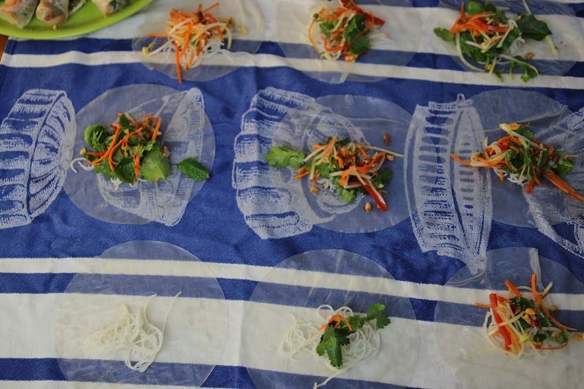 Vietnamese Rice Paper Rolls ready to roll