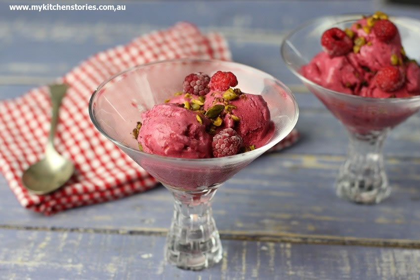 raspberry Coconut Ice cream