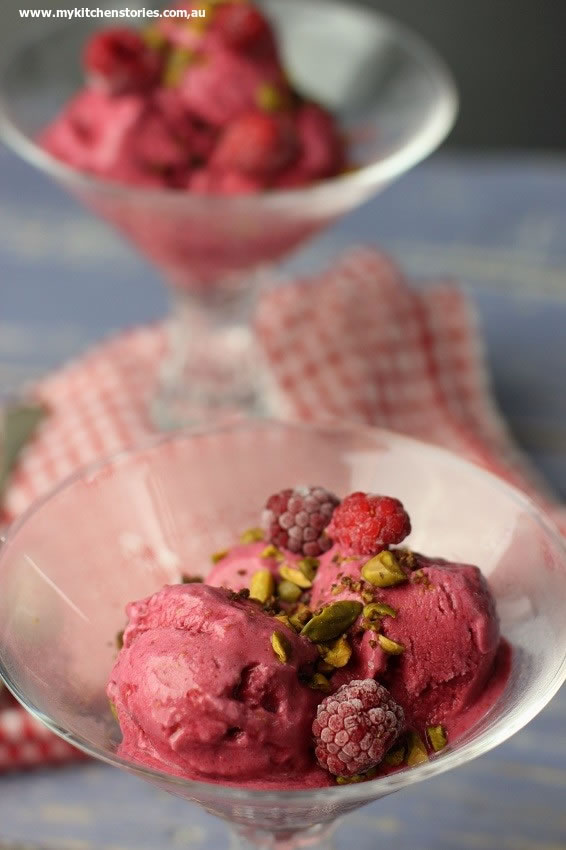 Raspberry Coconut Ice cream