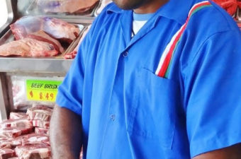 A butcher in Fiji