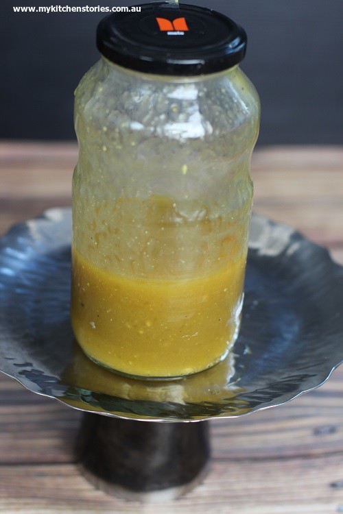 Salad dressing in a jar. Shake and serve