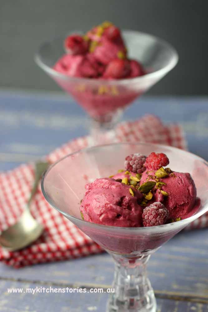 Raspberry Coconut Ice Cream