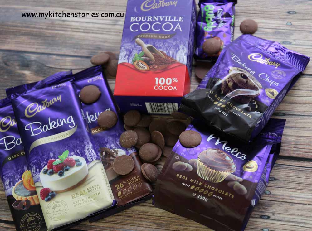 packets of different cadbury cooking chocolates