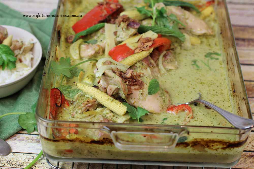 Tray Baked Green Curry