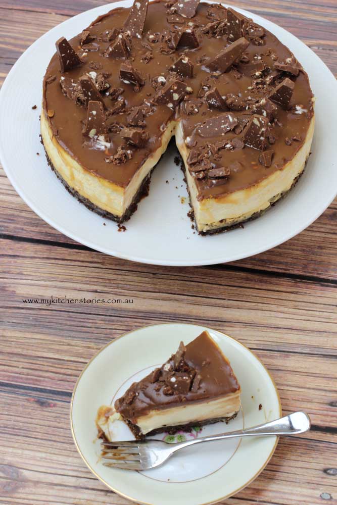 Chocolate and vanilla Toblerone Cheesecake