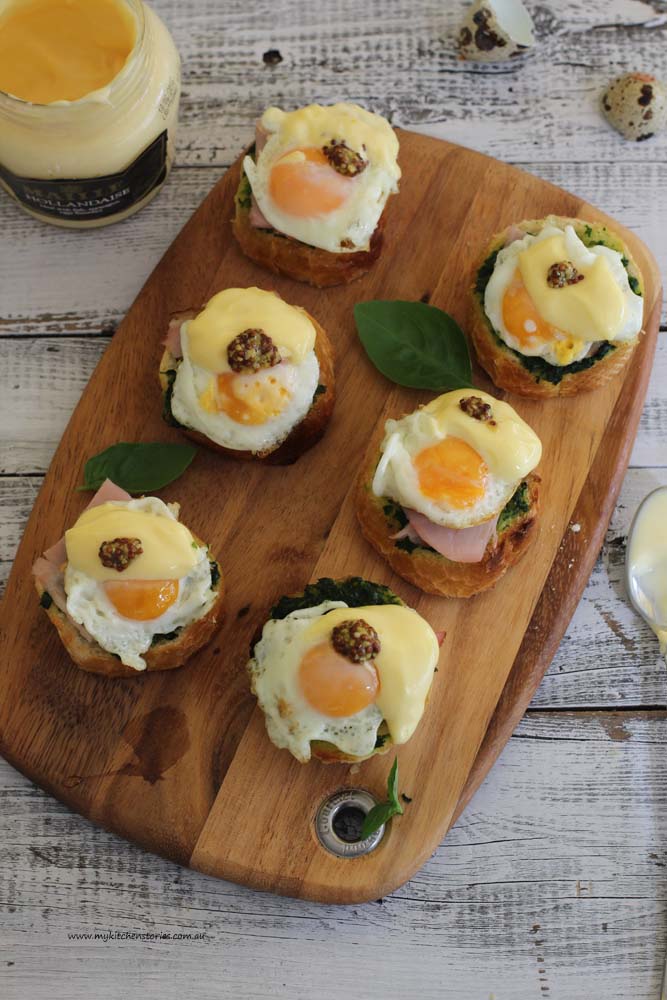 Tiny Eggs Benedict- My Kitchen Stories