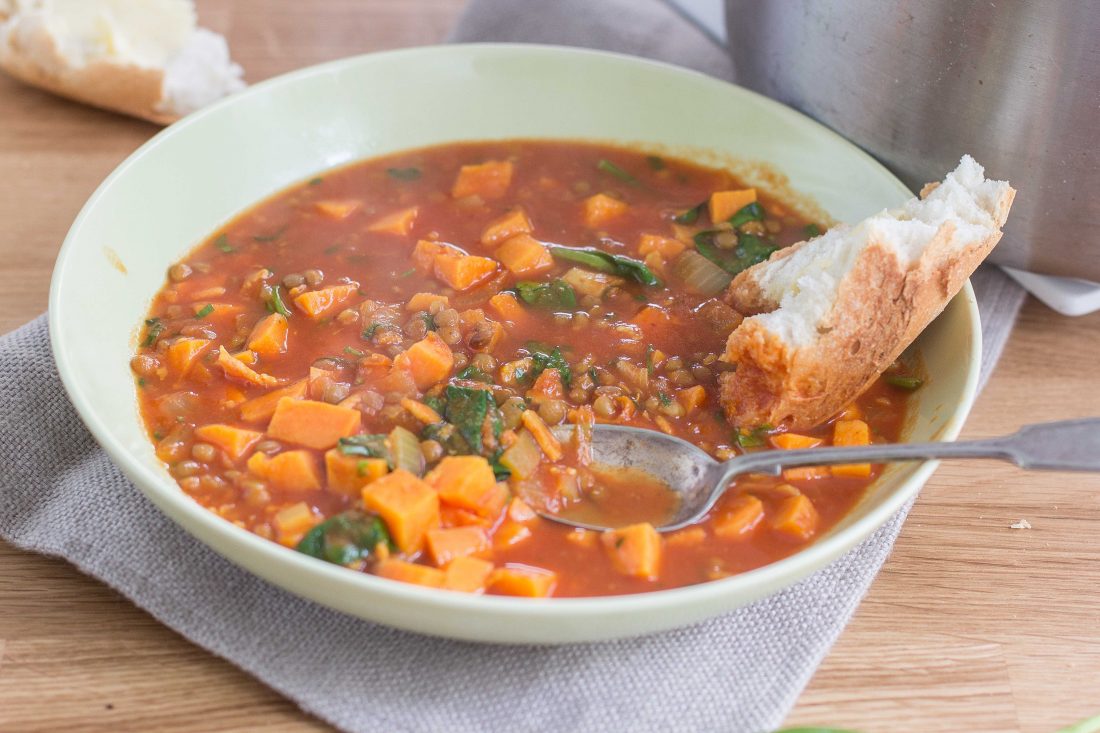 Sweet Potato lentil Soup
