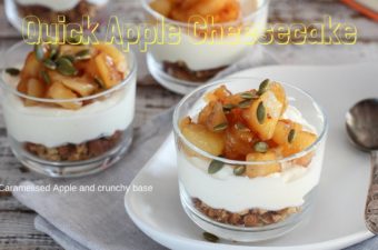 Small apple cheesecake pots