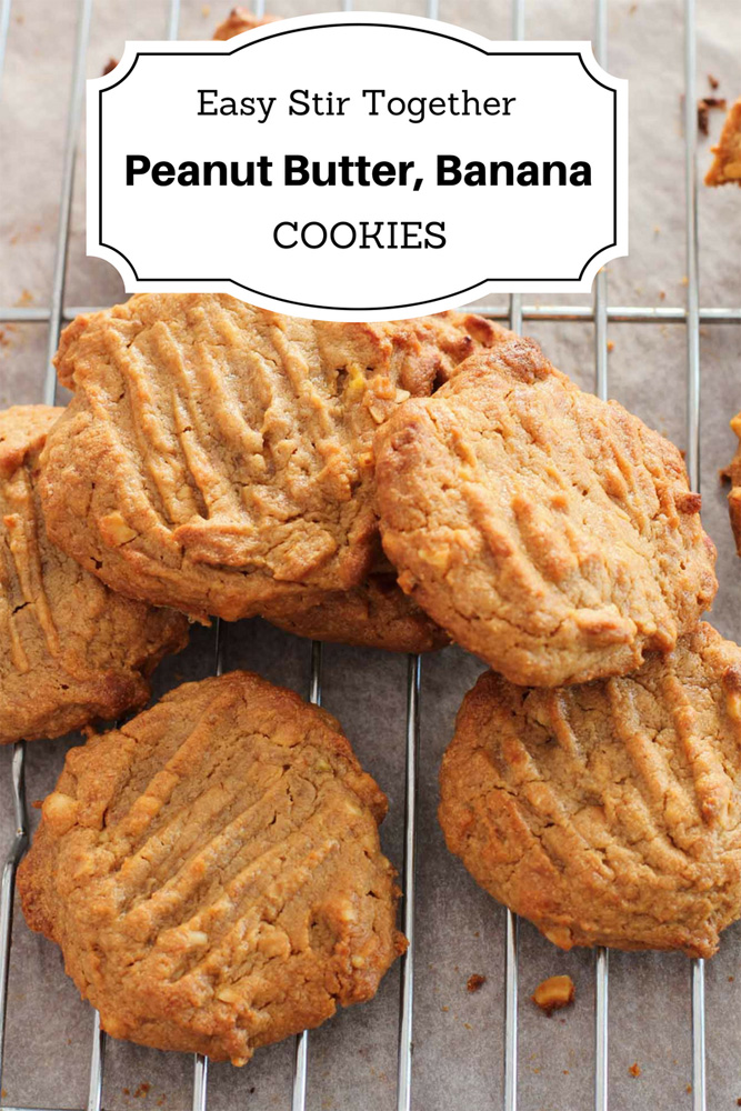 Banana Cookies with peanut butter
