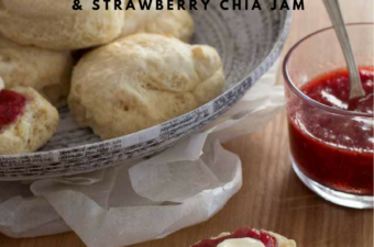 Soda Scones with strawberry chia jam- MKS