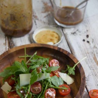 Mustardy Balsamic Dressing with salad