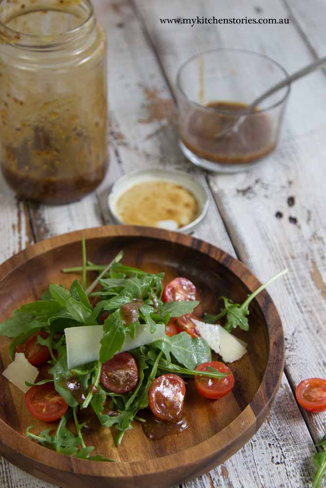 Mustardy Balsamic Dressing with salad