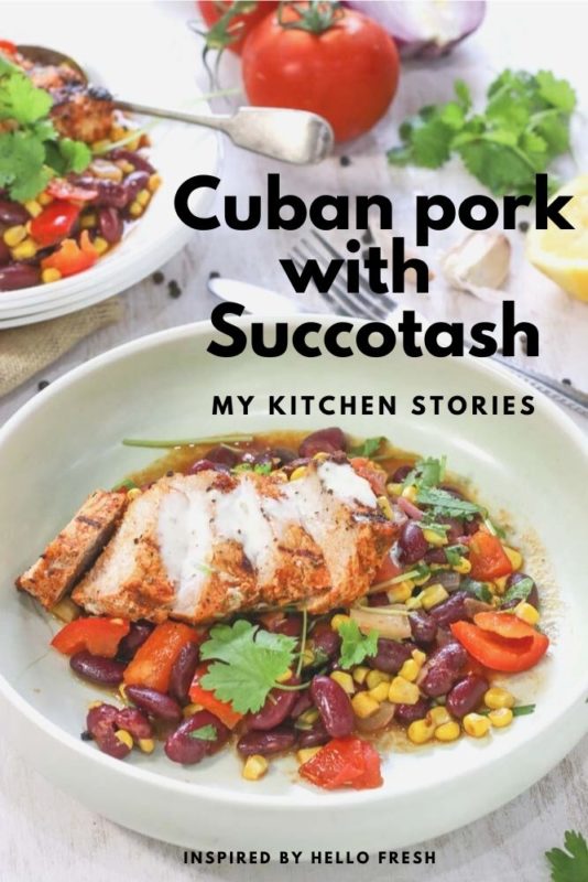 BBQ Cuban pork with Succotash