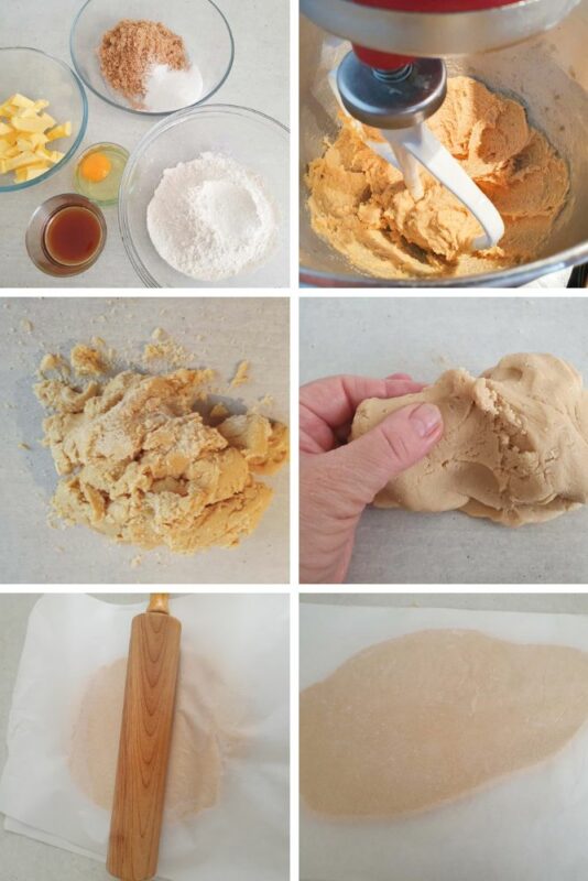 The steps to making Easter shortbread