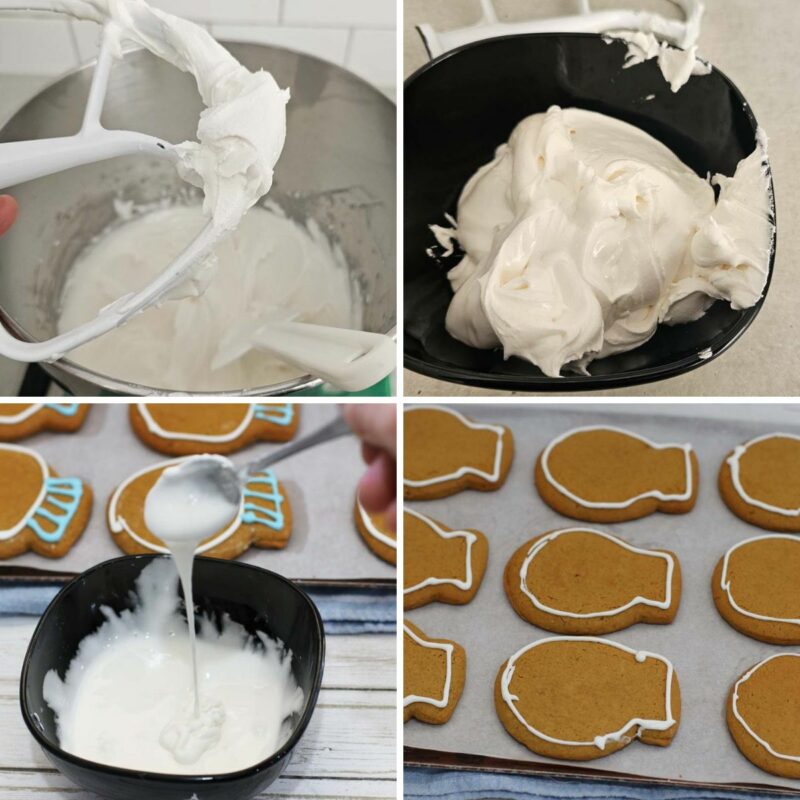 making royal icing for gingerbread