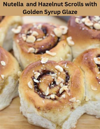 Nutella orange and chocolate scrolls with nuts